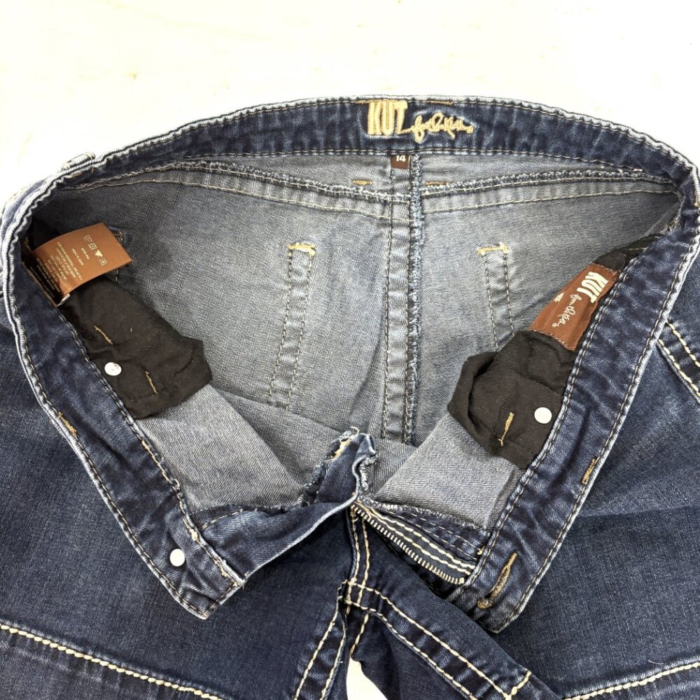 Kut from the Cloth Jean Mid Rise Shorts Size 14 - Picture 6 of 10